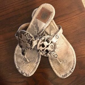 Tory Burch Snake Print Miller Sandals